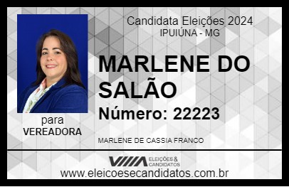 Candidato MARLENE DO SALÃO 2024 - IPUIÚNA - Eleições