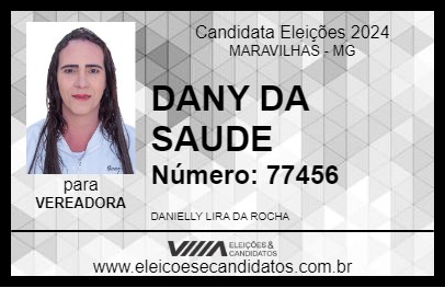 Candidato DANY DA SAUDE 2024 - MARAVILHAS - Eleições