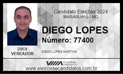 Candidato DIEGO LOPES 2024 - MARAVILHAS - Eleições