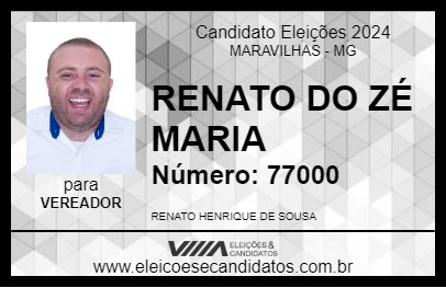 Candidato RENATO DO ZÉ MARIA 2024 - MARAVILHAS - Eleições