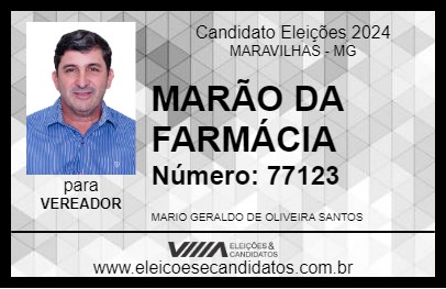 Candidato MARÃO DA FARMÁCIA 2024 - MARAVILHAS - Eleições