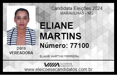 Candidato ELIANE MARTINS 2024 - MARAVILHAS - Eleições