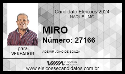 Candidato MIRO 2024 - NAQUE - Eleições