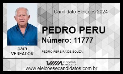 Candidato PEDRO PERU 2024 - TEÓFILO OTONI - Eleições