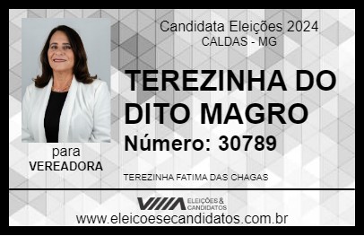 Candidato TEREZINHA DO DITO MAGRO 2024 - CALDAS - Eleições