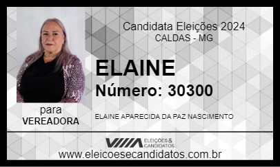 Candidato ELAINE 2024 - CALDAS - Eleições