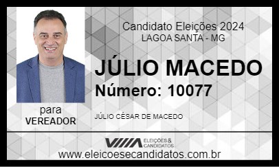 Candidato JÚLIO MACEDO 2024 - LAGOA SANTA - Eleições