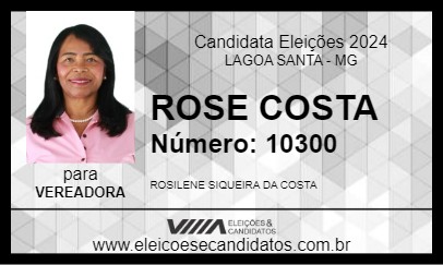 Candidato ROSE COSTA 2024 - LAGOA SANTA - Eleições