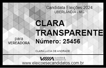 Candidato CLARA TRANSPARENTE 2024 - UBERLÂNDIA - Eleições