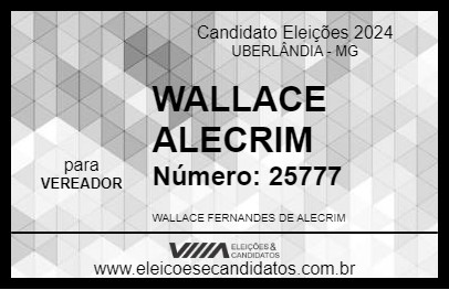 Candidato WALLACE ALECRIM 2024 - UBERLÂNDIA - Eleições