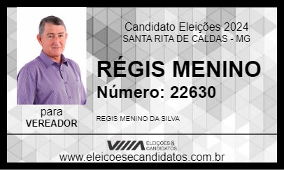 Candidato RÉGIS MENINO 2024 - SANTA RITA DE CALDAS - Eleições