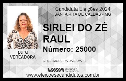 Candidato SIRLEI DO ZÉ RAUL 2024 - SANTA RITA DE CALDAS - Eleições