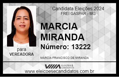 Candidato MARCIA MIRANDA 2024 - FREI GASPAR - Eleições