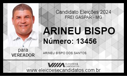 Candidato ARINEU BISPO 2024 - FREI GASPAR - Eleições