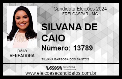 Candidato SILVANA DE CAIO 2024 - FREI GASPAR - Eleições