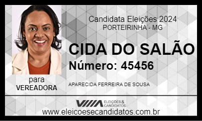 Candidato CIDA DO SALÃO 2024 - PORTEIRINHA - Eleições