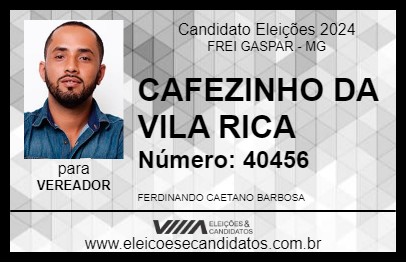 Candidato CAFEZINHO DA VILA RICA 2024 - FREI GASPAR - Eleições