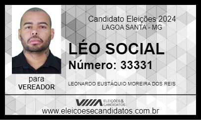 Candidato LÉO SOCIAL 2024 - LAGOA SANTA - Eleições