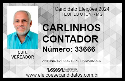 Candidato CARLINHOS CONTADOR 2024 - TEÓFILO OTONI - Eleições