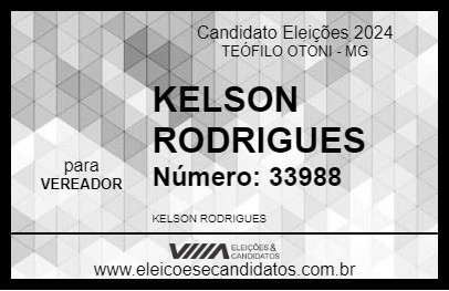 Candidato KELSON RODRIGUES 2024 - TEÓFILO OTONI - Eleições