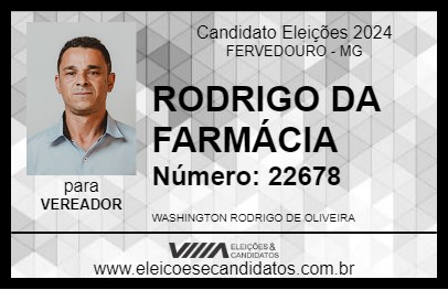 Candidato RODRIGO DA FARMÁCIA 2024 - FERVEDOURO - Eleições