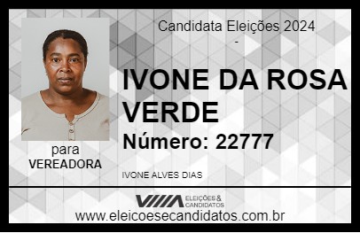 Candidato IVONE DA ROSA VERDE 2024 - FERVEDOURO - Eleições