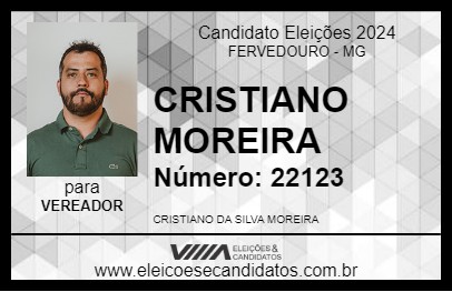 Candidato CRISTIANO MOREIRA 2024 - FERVEDOURO - Eleições