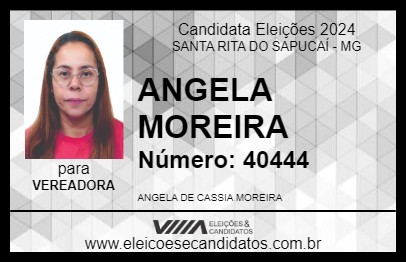 Candidato ANGELA MOREIRA 2024 - SANTA RITA DO SAPUCAÍ - Eleições