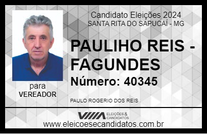 Candidato PAULIHO REIS - FAGUNDES 2024 - SANTA RITA DO SAPUCAÍ - Eleições