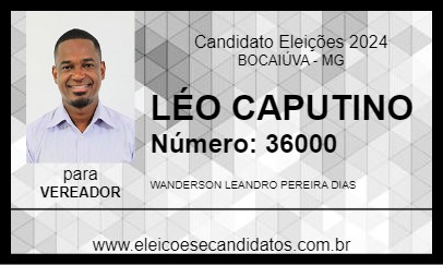 Candidato LÉO CAPUTINO 2024 - BOCAIÚVA - Eleições