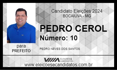 Candidato PEDRO CEROL 2024 - BOCAIÚVA - Eleições