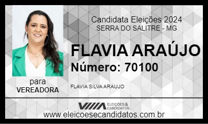 Candidato FLAVIA ARAÚJO 2024 - SERRA DO SALITRE - Eleições