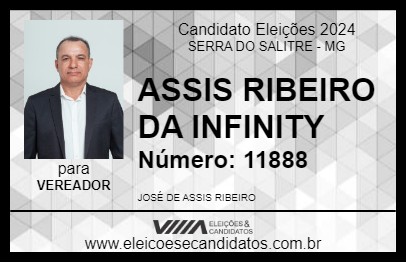 Candidato ASSIS RIBEIRO DA INFINITY 2024 - SERRA DO SALITRE - Eleições