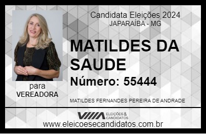 Candidato MATILDES DA SAUDE 2024 - JAPARAÍBA - Eleições