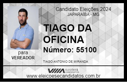 Candidato TIAGO DA OFICINA 2024 - JAPARAÍBA - Eleições