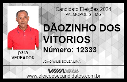 Candidato DÃOZINHO DOS VITORIOS 2024 - PALMÓPOLIS - Eleições