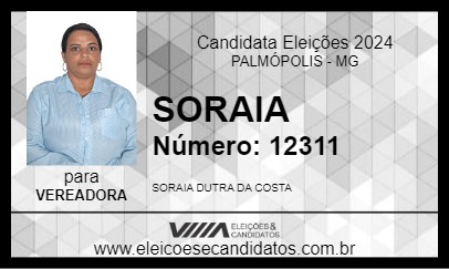 Candidato SORAIA 2024 - PALMÓPOLIS - Eleições