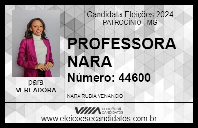 Candidato PROFESSORA NARA 2024 - PATROCÍNIO - Eleições