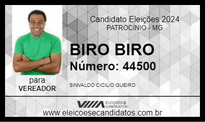 Candidato BIRO BIRO 2024 - PATROCÍNIO - Eleições