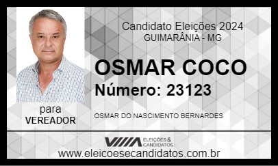 Candidato OSMAR COCO 2024 - GUIMARÂNIA - Eleições