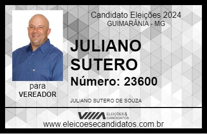 Candidato JULIANO SUTERO 2024 - GUIMARÂNIA - Eleições