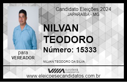 Candidato NILVAN TEODORO 2024 - JAPARAÍBA - Eleições