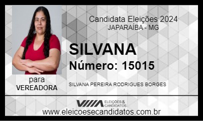 Candidato SILVANA 2024 - JAPARAÍBA - Eleições