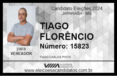 Candidato TIAGO FLORÊNCIO 2024 - JAPARAÍBA - Eleições