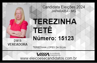 Candidato TEREZINHA TETÊ 2024 - JAPARAÍBA - Eleições