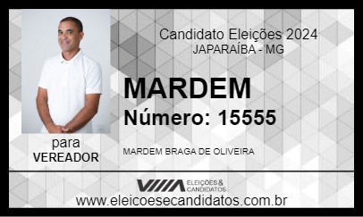 Candidato MARDEM 2024 - JAPARAÍBA - Eleições