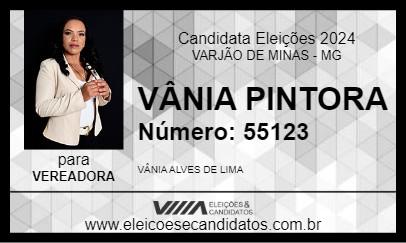 Candidato VÂNIA PINTORA 2024 - VARJÃO DE MINAS - Eleições