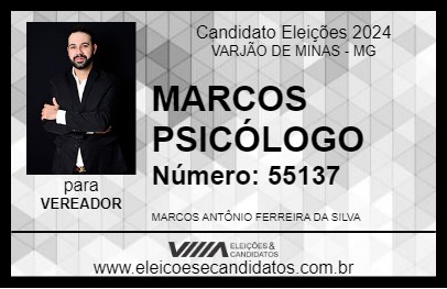 Candidato MARCOS PSICÓLOGO 2024 - VARJÃO DE MINAS - Eleições