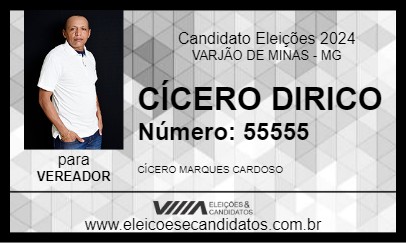 Candidato CÍCERO DIRICO 2024 - VARJÃO DE MINAS - Eleições