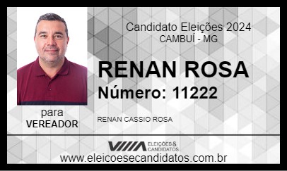 Candidato RENAN ROSA 2024 - CAMBUÍ - Eleições